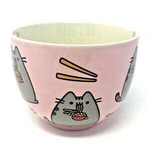 PUSHEEN Cat Pink Stoneware 20 oz Ramen Noodle Bowl Only OUR NAME IS MUD